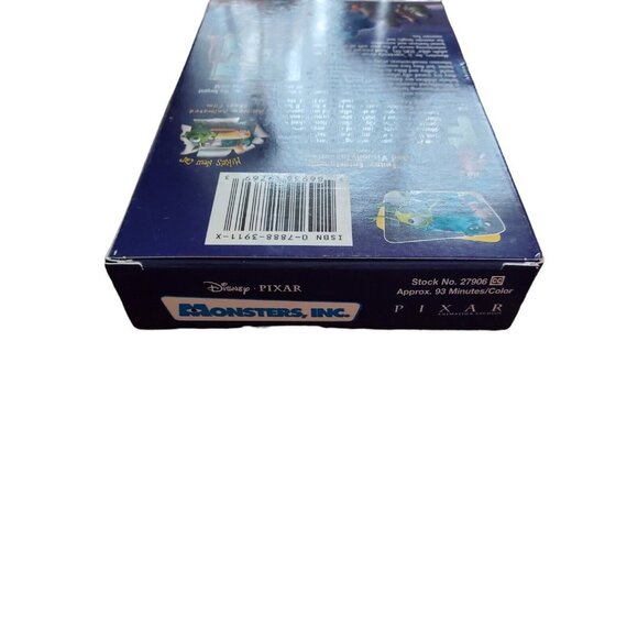 Vtg VHS Disney Pixar Monsters, Inc. Slip Sleeve Rare Hollywood Video Blue Shell - Picture 12 of 12